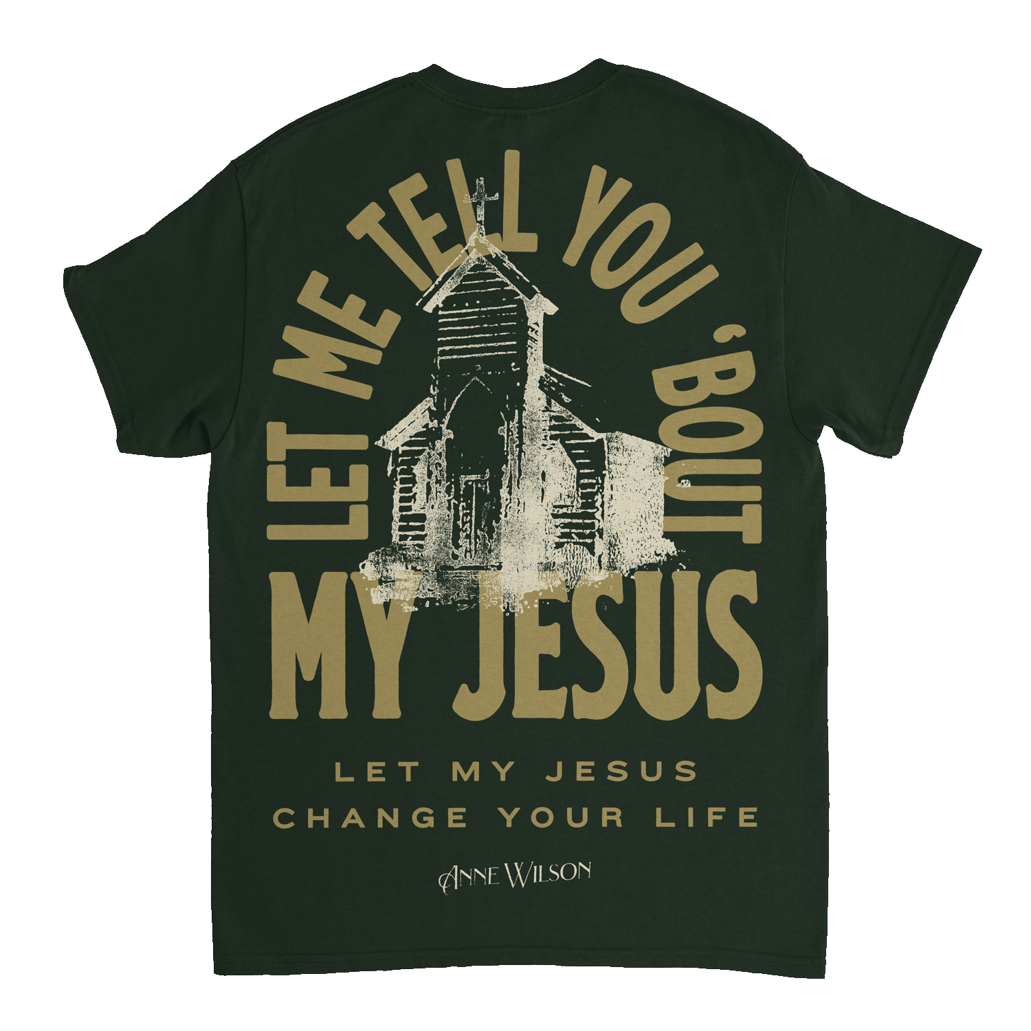 My Jesus Forest Green YOUTH Tee Back