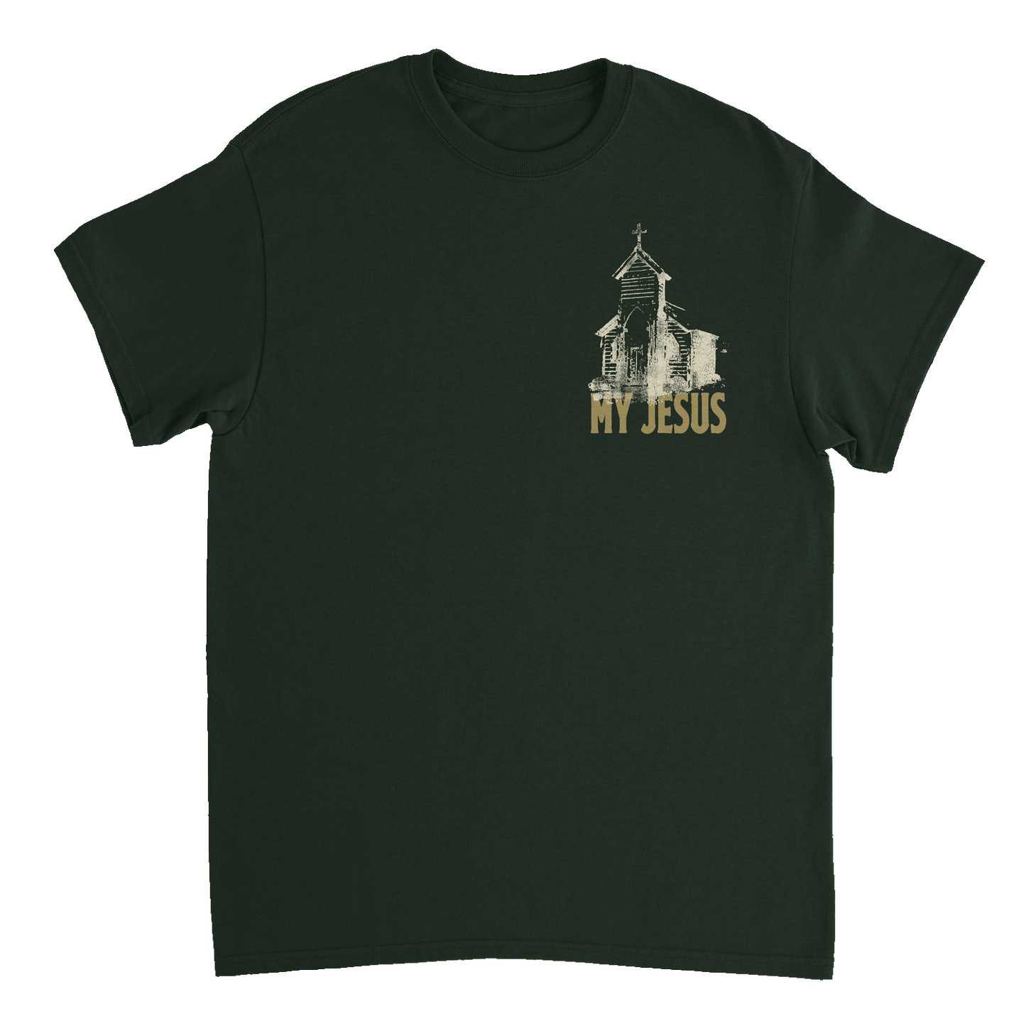 My Jesus Forest Green YOUTH Tee Front