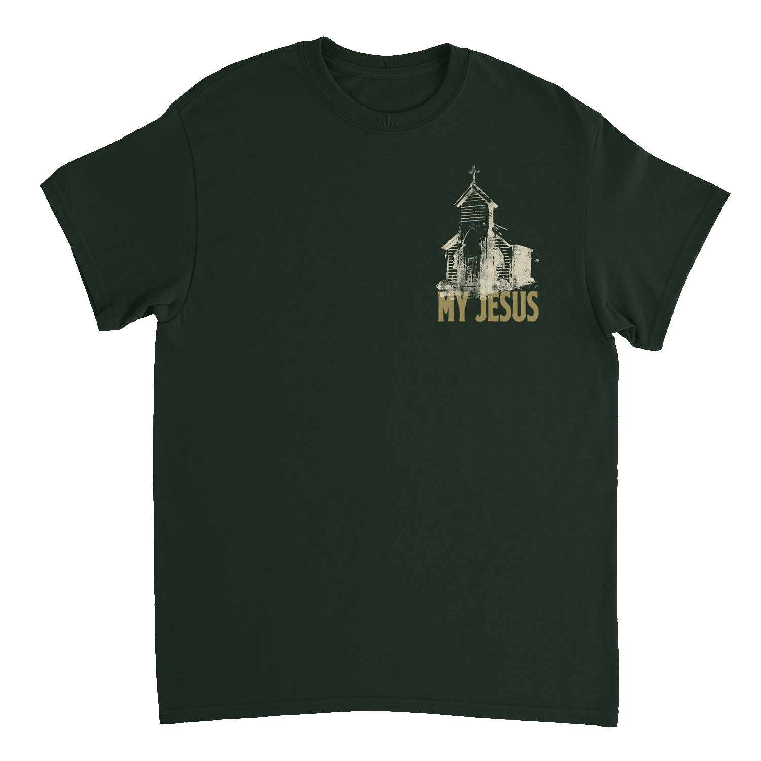 My Jesus Forest Green YOUTH Tee Front