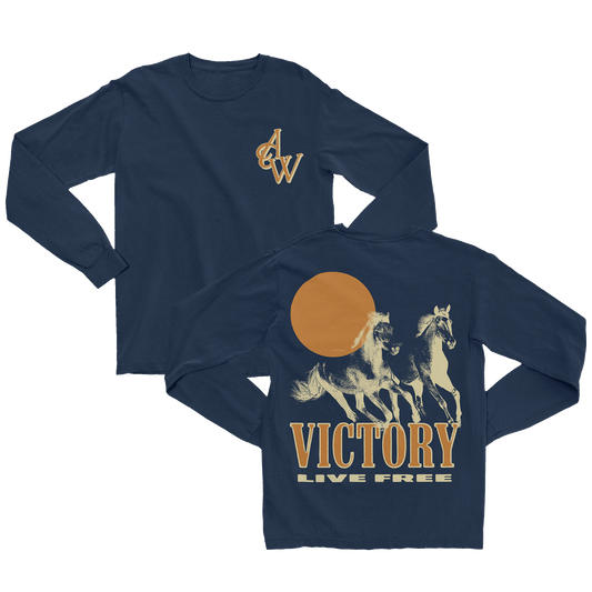 Victory Horse Navy Long Sleeve